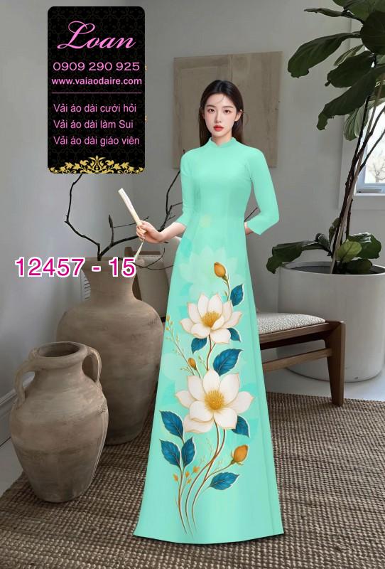 Vải áo dài hoa in 3D