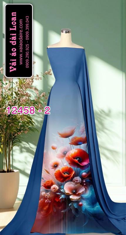 Vải áo dài hoa in 3D