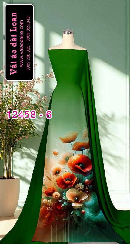 Vải áo dài hoa in 3D