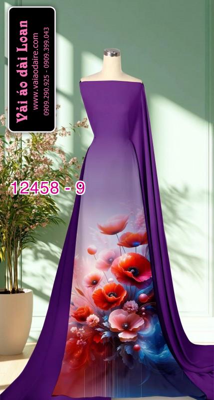 Vải áo dài hoa in 3D