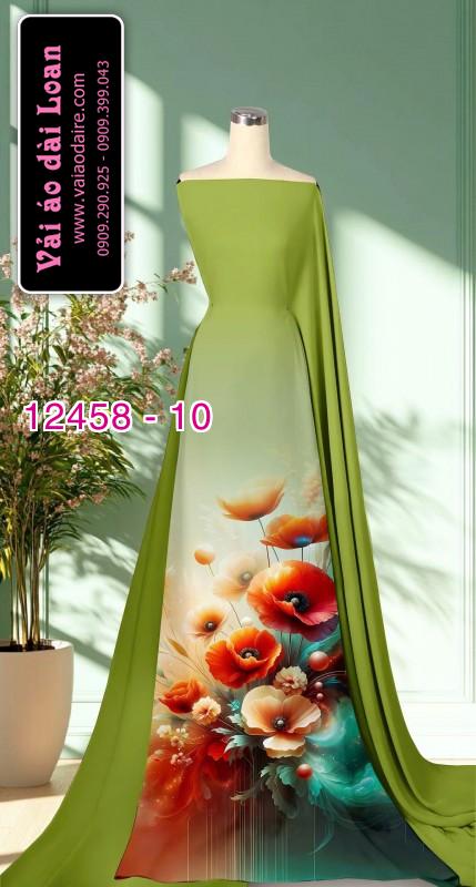 Vải áo dài hoa in 3D