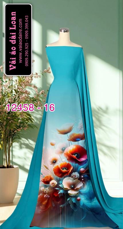 Vải áo dài hoa in 3D