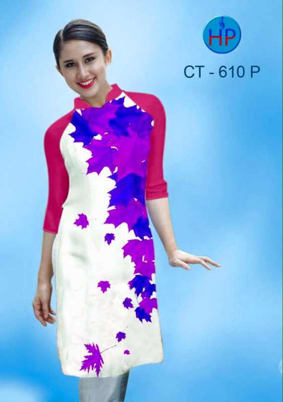 Vải áo dài Cách Tân lá cây Vải áo dài Cách Tân lá cây