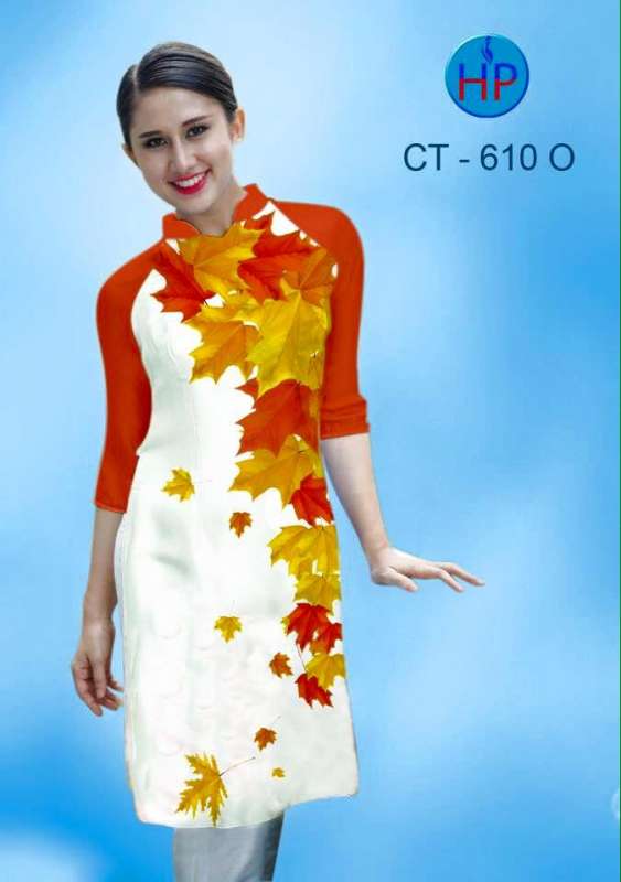 Vải áo dài Cách Tân lá cây Vải áo dài Cách Tân lá cây