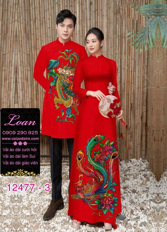 Áo Dài Đôi Nam Nữ  – Họa Tiết Rồng Phượng