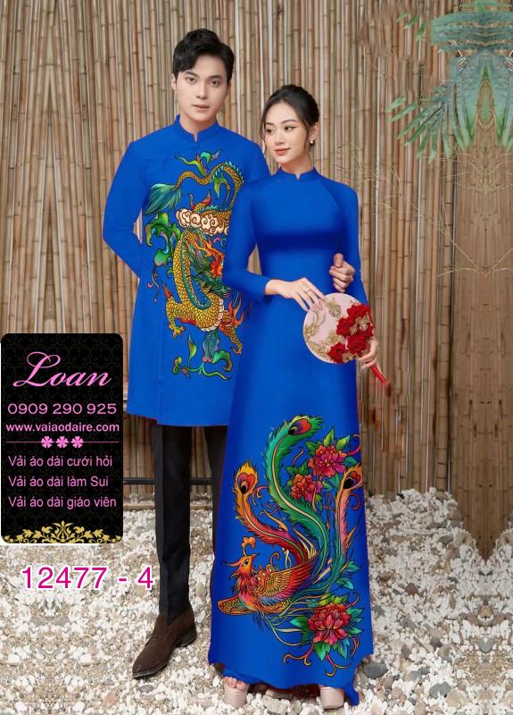 Áo Dài Đôi Nam Nữ  – Họa Tiết Rồng Phượng