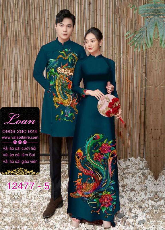 Áo Dài Đôi Nam Nữ  – Họa Tiết Rồng Phượng