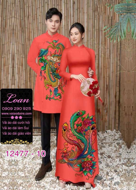 Áo Dài Đôi Nam Nữ  – Họa Tiết Rồng Phượng