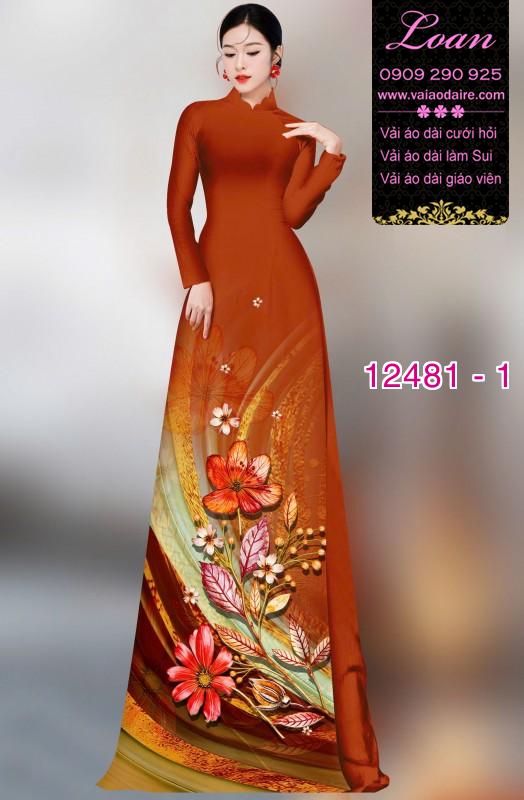 Vải áo dài hoa in 3D