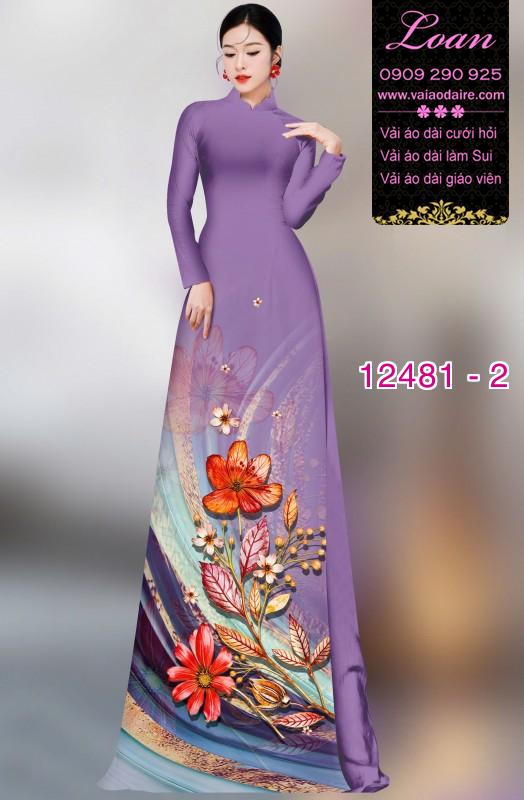Vải áo dài hoa in 3D