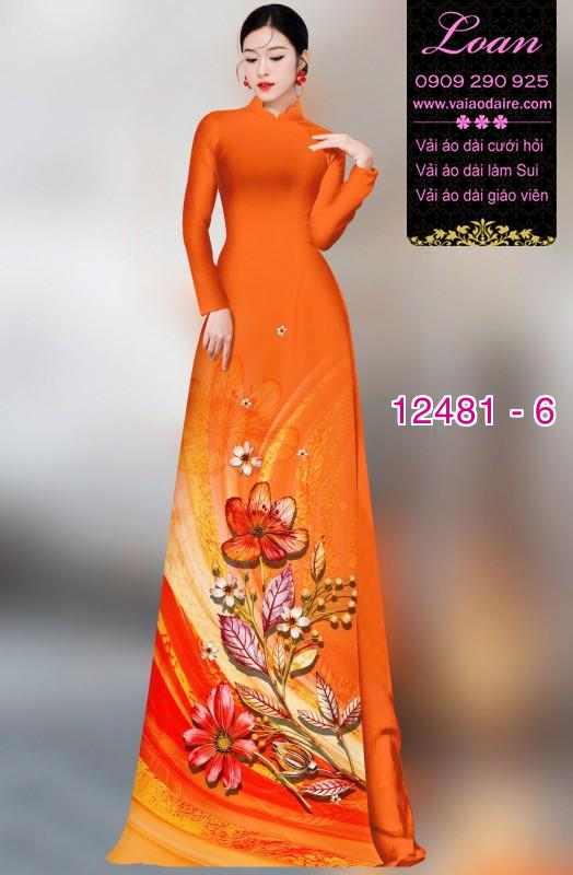 Vải áo dài hoa in 3D