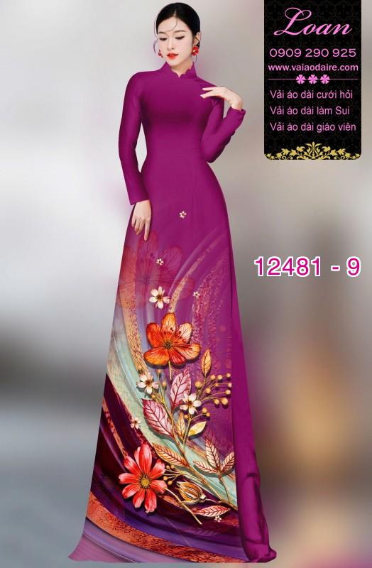 Vải áo dài hoa in 3D