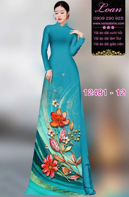 Vải áo dài hoa in 3D