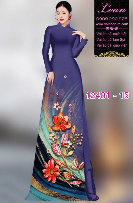 Vải áo dài hoa in 3D