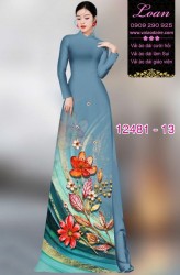Vải áo dài hoa in 3D