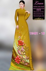 Vải áo dài hoa in 3D