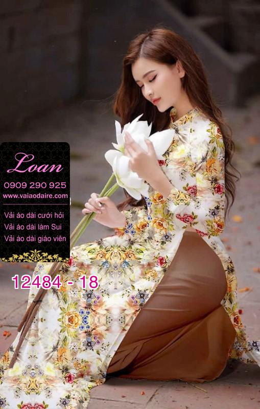 Vải áo dài hoa nhí đẹp