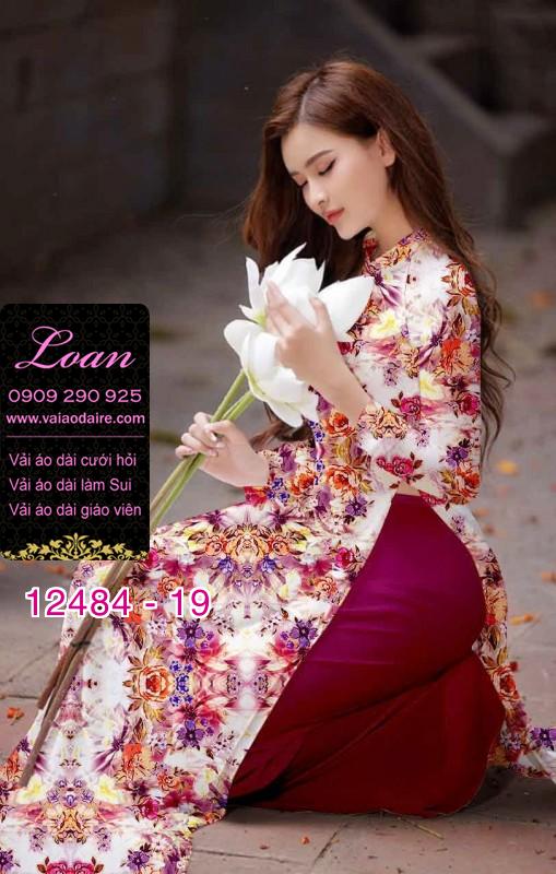 Vải áo dài hoa nhí đẹp