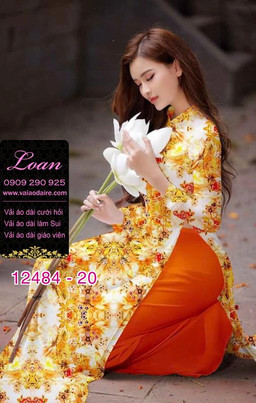Vải áo dài hoa nhí đẹp
