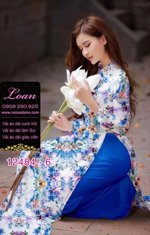 Vải áo dài hoa nhí đẹp