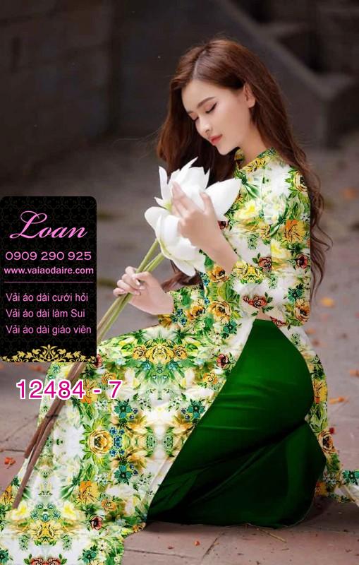 Vải áo dài hoa nhí đẹp