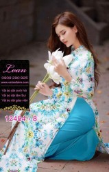 Vải áo dài hoa nhí đẹp
