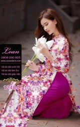 Vải áo dài hoa nhí đẹp