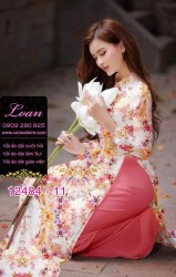 Vải áo dài hoa nhí đẹp