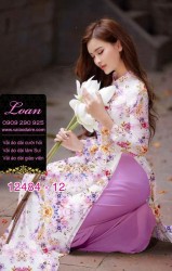 Vải áo dài hoa nhí đẹp