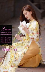 Vải áo dài hoa nhí đẹp
