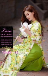Vải áo dài hoa nhí đẹp