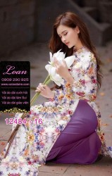 Vải áo dài hoa nhí đẹp