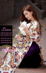 Vải áo dài hoa nhí đẹp