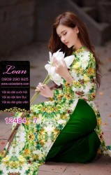 Vải áo dài hoa nhí đẹp