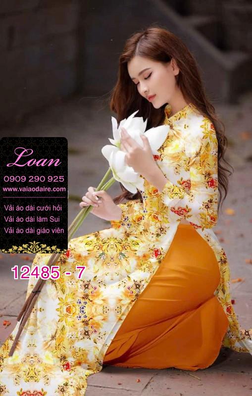 Vải áo dài hoa nhí đẹp