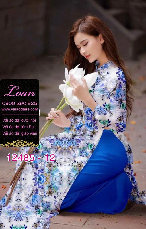 Vải áo dài hoa nhí đẹp