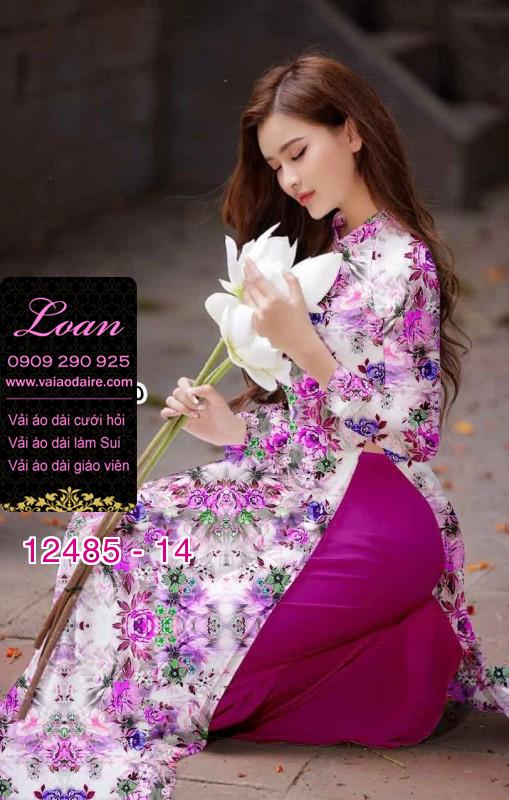Vải áo dài hoa nhí đẹp