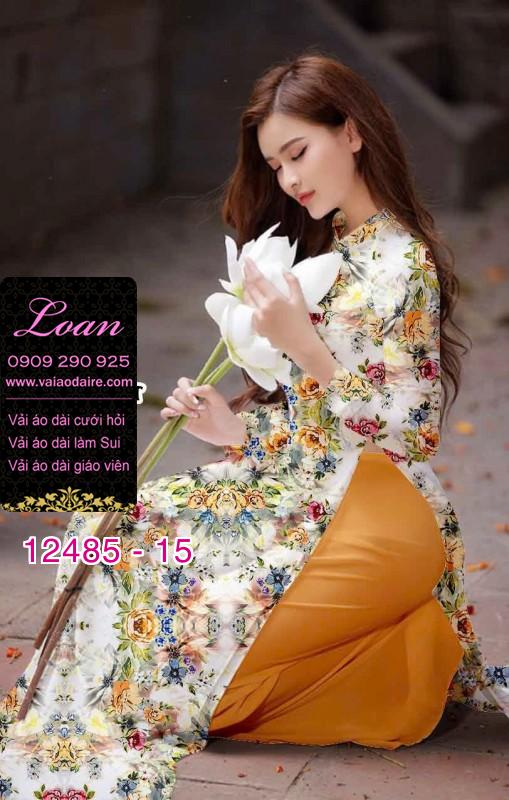 Vải áo dài hoa nhí đẹp