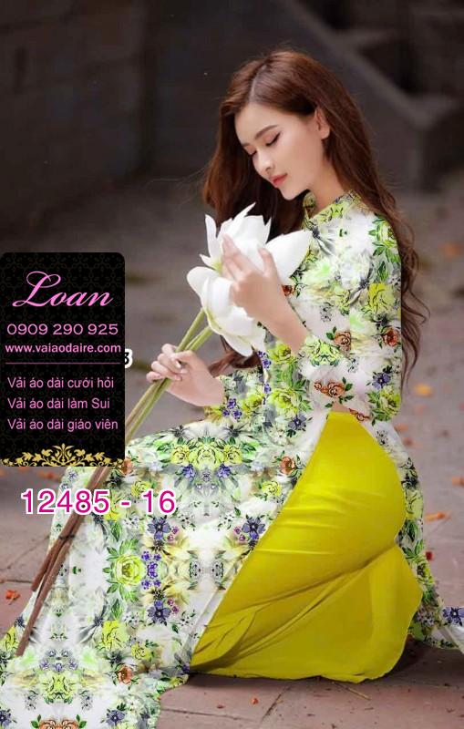Vải áo dài hoa nhí đẹp
