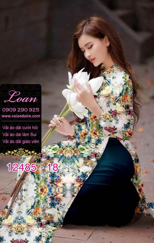 Vải áo dài hoa nhí đẹp