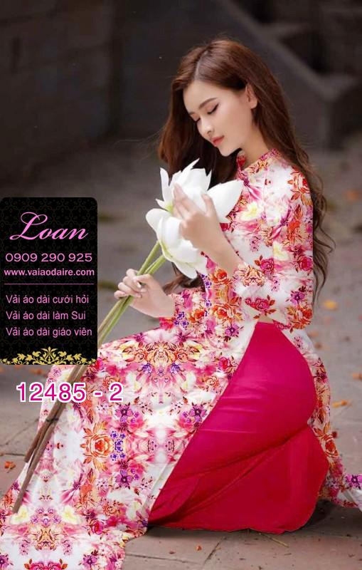 Vải áo dài hoa nhí đẹp