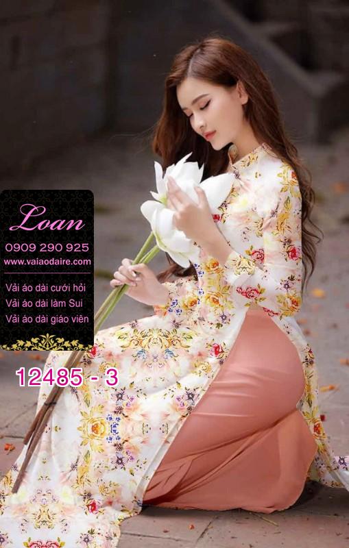 Vải áo dài hoa nhí đẹp