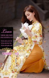 Vải áo dài hoa nhí đẹp