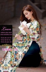 Vải áo dài hoa nhí đẹp