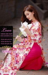 Vải áo dài hoa nhí đẹp