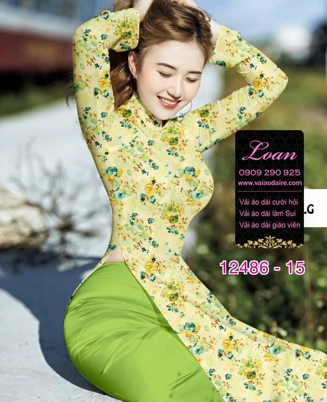 Vải áo dài hoa nhí đẹp