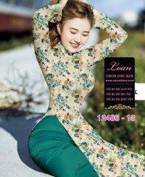 Vải áo dài hoa nhí đẹp
