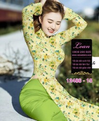 Vải áo dài hoa nhí đẹp