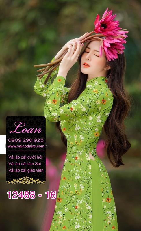 Vải áo dài hoa nhí đẹp
