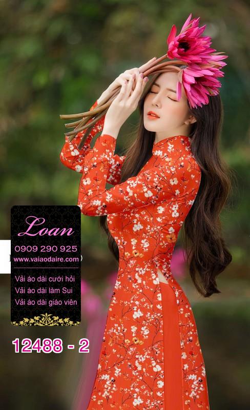 Vải áo dài hoa nhí đẹp